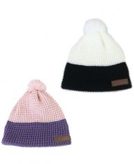 Beanie knitted - duo color